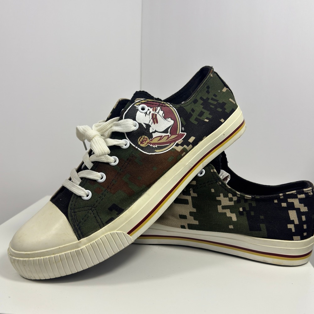 FOCO Canvas Low Top Shoes Mens 11 Digi Camo FSU Florida State Seminoles Sneaker